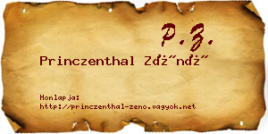 Princzenthal Zénó névjegykártya
